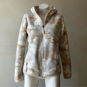Columbia | White Camo Fleece Zip Up Hoodie